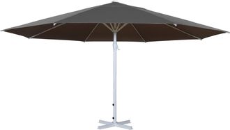 Hhg Sombrilla Meran Ii, Sombrilla De Mercado Para Gastronom&iacute;a, &Oslash; 5m Palo Poli&eacute;ster/aluminio Blanco 28kg, Antracita Sin Soporte