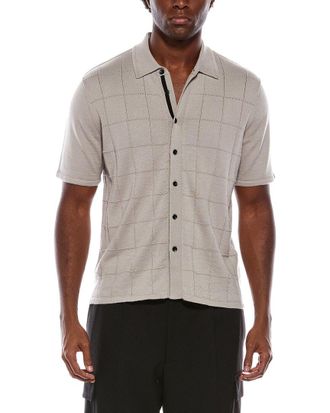 Rag & Bone Rag & Bone Dalton Wool-Blend Window Pane Shirt