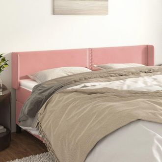 vidaXL Cabecero De Terciopelo Rosa 163x16x78/88 Cm Vidaxl