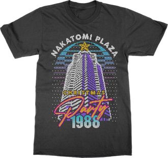 Generic Nakatomi Plaza Party 1988 Christmas Jumper T-Shirt (Black, XXL)