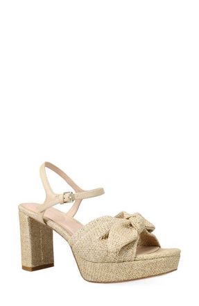 Pelle Moda Penni Ankle Strap Platform Sandal in Natural at Nordstrom, Size 8.5