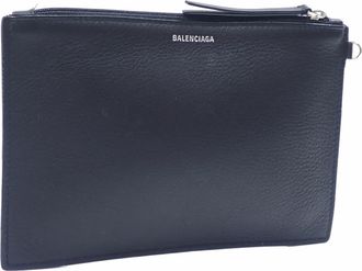 Balenciaga Black Leather Pouch (Pre-Owned)