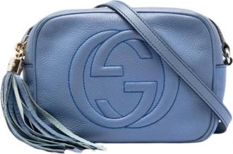 Gucci Pre-owned Soho Disco Crossbody Bag - Dames - Vintage Schoudertas - Blauw - ONE Size - Leer - Vintage
