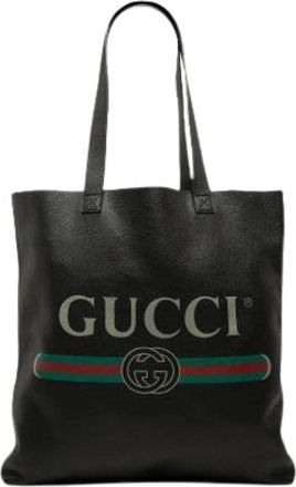 Gucci Pre-owned Tote Bag - Dames - Vintage Shopper - Zwart - ONE Size - Leer - Vintage