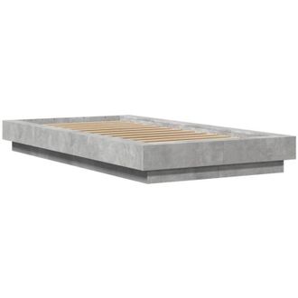 vidaXL Bed Frame with LED Lights without Mattress Concrete Grey 100x200cm vidaXL