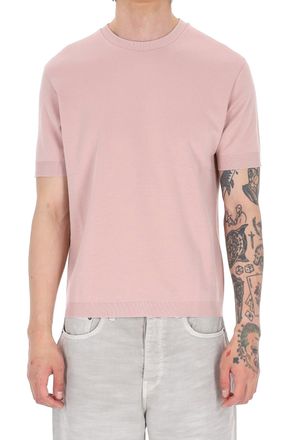 Herno Pink Knit-Effect Cotton Jersey T-Shirt