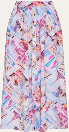 L'agence Seina Pocket Midi Skirt