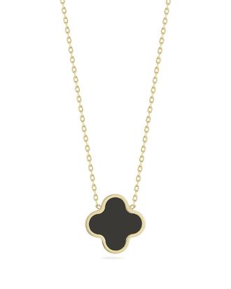 Ember Fine Jewelry 14K Black Onyx Clover Necklace
