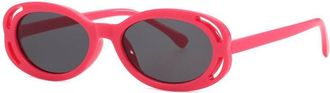 Generic Oval Shape Mens Sunglasses Stylish Hollow Out Sun Glasses For Women Female Sunglass,Red Gray 2026