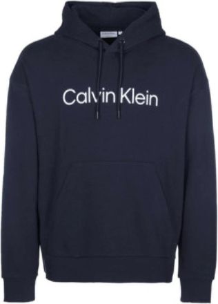 Calvin Klein Blauwe heren trui & vest - Heren - Hoodies - Blauw - S - Katoen - Hoodies & sweatvesten