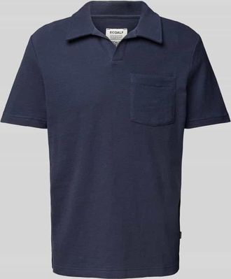 Ecoalf Poloshirt mit Brusttasche Modell OLIVERALF in Marine, Gr&ouml;&szlig;e XL