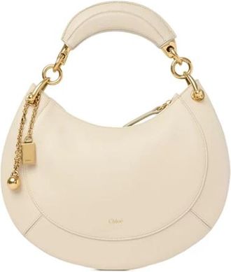 Chlo&eacute; Banana Zipped Hobo - Dames - Handtassen - Wit - ONE Size - Leer - Tassen