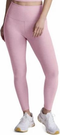 Beyond Yoga Caught In The Midi High Waisted Leggings In Frosty Pink