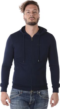 Emporio Armani Zip-through Sweatshirt - Heren - Vesten met rits - Blauw - L - Hoodies & sweatvesten