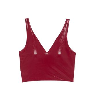 Macron V-neck Cropped Performance Top