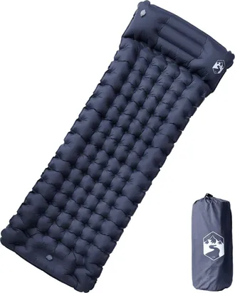 vidaXL Colch&oacute;n De Camping Autoinflable Con Almohada 1 Persona Gris Vidaxl