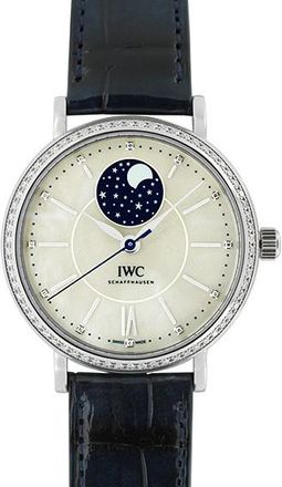 IWC Portofino Mother of Pearl Moonphase Diamond Automatic Unisex Watch 4590-01