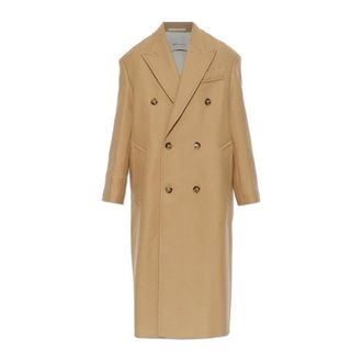 Ami Abrigo de Lana con una Abertura Central - Coats - Mujer - Beige - 2XS