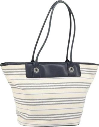 Burberry Pre-owned Vintage Tote Bag - Dames - Vintage Shopper - Wit - ONE Size - Leer - Vintage