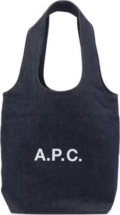 A.P.C. Ninon Small Tote - Dames - Shoppers - Blauw - ONE Size - Katoen - Tassen