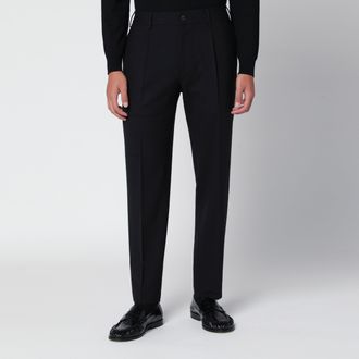 Santaniello Pantaloni neri in misto lana