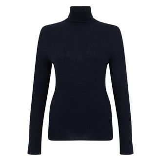 Fabiana Filippi Sweater met hoge kraag - Dames - Coltruien - Zwart - S - Wol - Truien & Vesten
