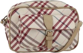 Burberry Pre-owned Canvas Schoudertas - Dames - Vintage Schoudertas - Veelkleurig - ONE Size - Leer - Vintage