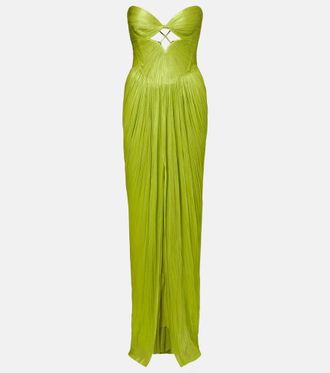 Maria Lucia Hohan Stephanie metallic silk tulle gown