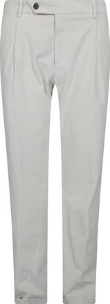 Berwich White Pinstripe Slim-Fit Pants