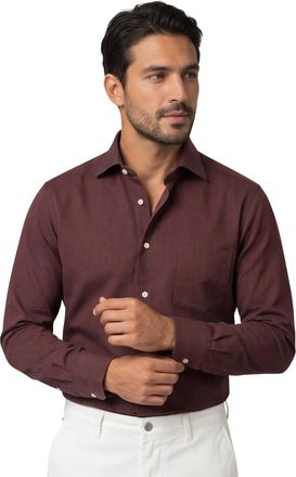 Eton classic fit overhemd katoen bordeaux