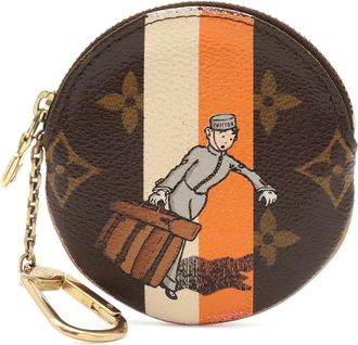 Louis Vuitton Cream Orange Monogram Canvas Coin Purse/Coin Case (Pre-Owned)