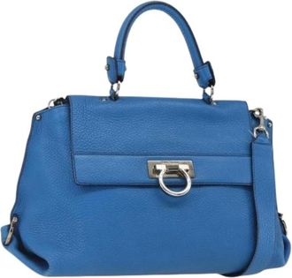Ferragamo Pre-owned Handbags, female, Blue, Size: ONE SIZE Pre-owned Handbag