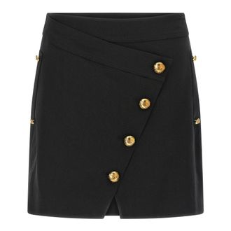Elisabetta Franchi Dames, Rokken, Zwart, Maat: M Gabardine