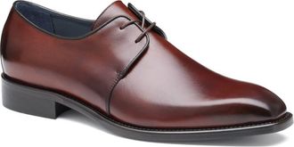 Johnston & Murphy Larson Plain Toe Derby in Mahogany Italian Calfskin at Nordstrom, Size 11.5