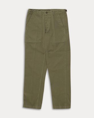 Fortela Newfatigue Herringbone Cotton Trousers in Sage Green at Nordstrom, Size 36 Eu