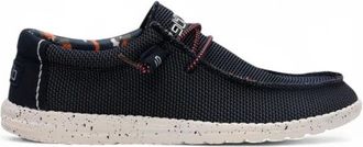 Hey Dude Schoenen, Heren, Blauw, 42 EU, Polyester, Comfortabele Elastische Sok Schoen