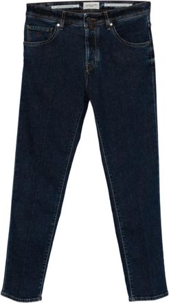 Jacob Cohen Dark Blue Slim Fit Cropped Denim Jeans