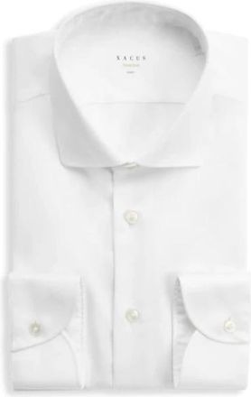 Xacus Travel Shirt - Heren - Zakelijke Overhemden - Wit - L - Katoen - Overhemden