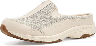 Easy Spirit Traveltime 20th Anniversary Edition Womens Shoes Ivory/Silver Linen : 6.5 M (B), Leather