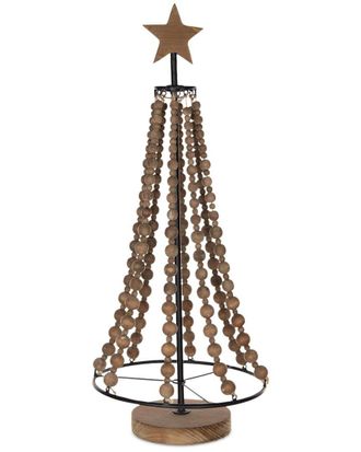 Melrose International Beaded Wood Holiday Tree