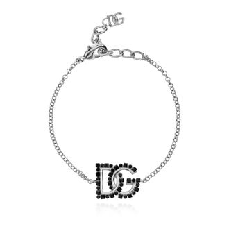 Dolce & Gabbana Armband met een hanger in de vorm van een logo - Heren - Armbanden - Grijs - ONE Size - Accessoires