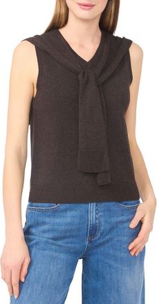 Halogen Tie Shoulder Sleeveless Sweater in Delicioso at Nordstrom Rack, Size X-Large