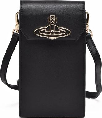Vivienne Westwood Black Leather Phone Holder