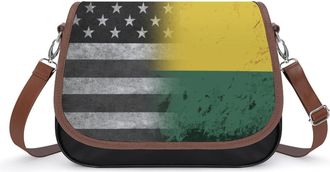 Generic Vintage US & Bolivian Flag Fashion Womens Crossbody Bags Novelty Handbag Shoulder Bag Purse