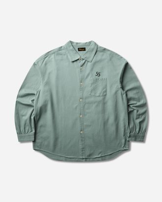 Visvim Men s Palmer Longsleeve Shirt Light Green