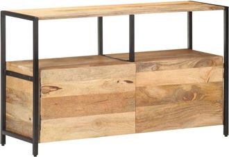 vidaXL Aparador de madera maciza de mango 110x35x65 cm vidaXL
