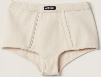 Miu Miu Garment-dyed ribbed boxer shorts