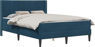 vidaXL Estructura De Cama Con Colch&oacute;n Azul 120 X 190 Cm Terciopelo Vidaxl