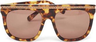 Stella McCartney Falabella zonnebril met schildpadschild design - Bruin