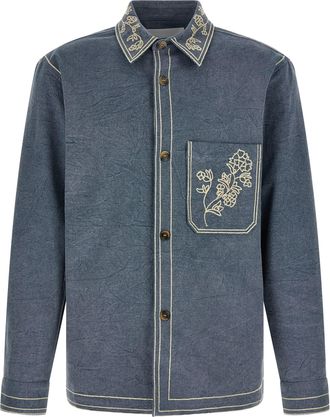 Isabel Marant Blue Cotton Mens Blouse